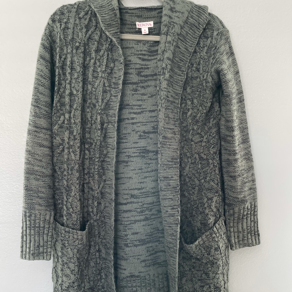 Merona hooded cardigan sweater with pockets